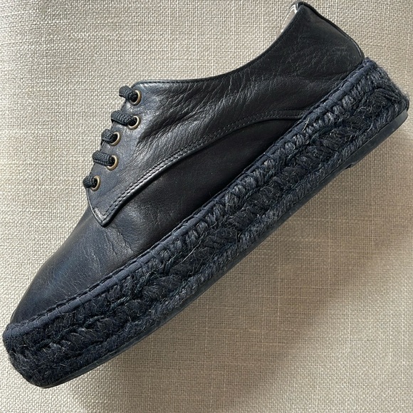 GIAMO Buttery Leather Platform Espadrilles 37 - Picture 1 of 10